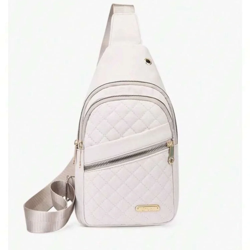 Elegant White Quilted Women's Bag